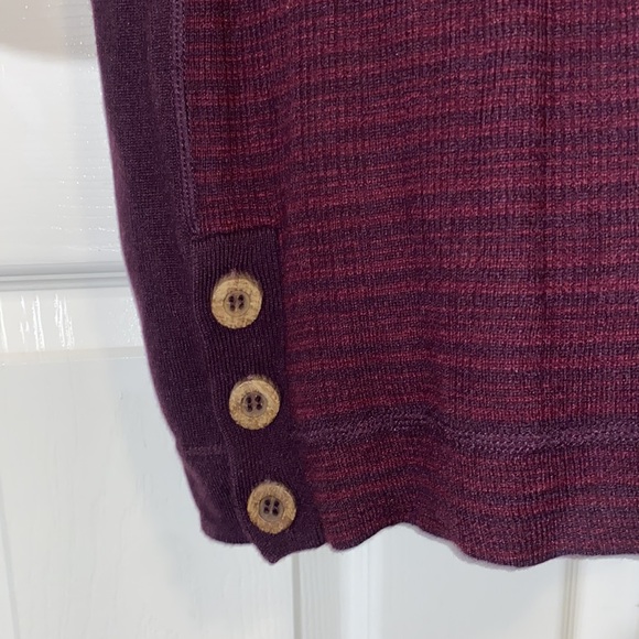 prAna Kelland Sweater Dress Wool Blend Mock Neck Women’s Burgundy - Picture 4 of 6